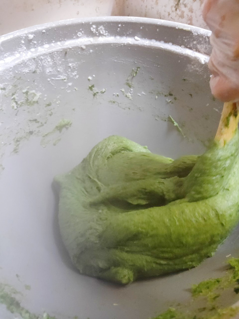 よもぎだんごが出来るまで 1.春先に取れた新芽を使っております - 01